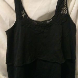 Black with Crochet trim